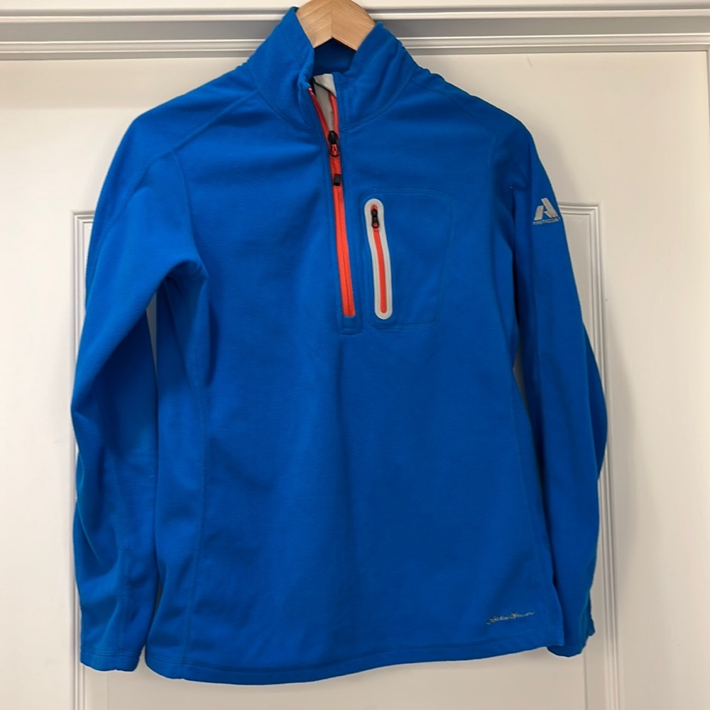 Eddie Bauer quarter zip fleece pullover jacket. Size medium